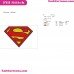 Superman Superhero Logo Embroidery Design