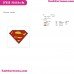 Superman Superhero Logo Embroidery Design