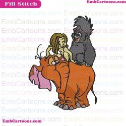 Tarzan Embroidery Design 1