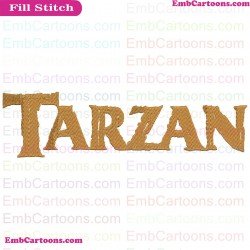 Tarzan Logo Embroidery Design