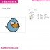 The Blues 2 Angry Bird Embroidery Design