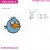 The Blues 2 Angry Bird Embroidery Design