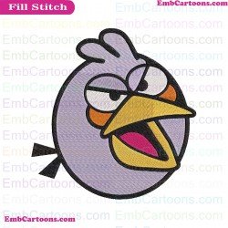 The Blues Angry Bird Embroidery Design