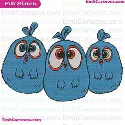 The Blues Jay, Jake, And Jim Angry Bird Embroidery Design 3