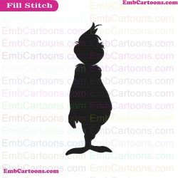 The Grinch Silhouette Dr Seuss The Cat In The Hat Embroidery Design