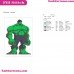 The Incredible Hulk Embroidery Design