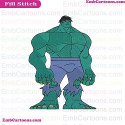 The Incredible Hulk With Details Embroidery Design