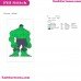 The Incredible Hulk With Details Embroidery Design
