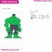 The Incredible Hulk With Details Embroidery Design