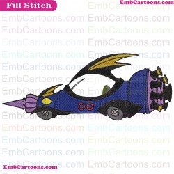The Mean Machine Driven The Wacky Races Embroidery Design