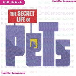 The Secret Life Of Pets Logo Embroidery Design