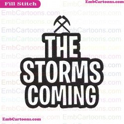 The Storms Coming Svg Embroidery Design
