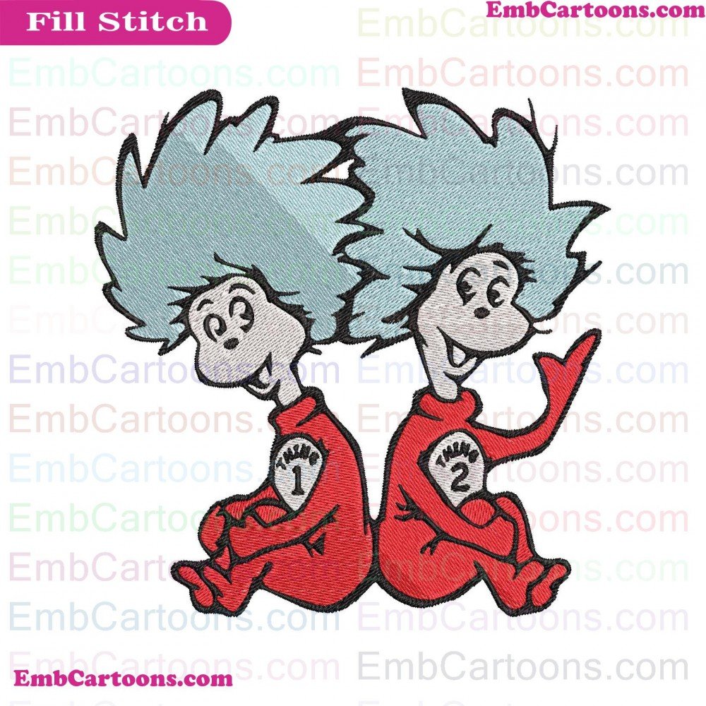 Thing 1 Applique Design, Thing 1 Embroidery Design, 1 And Applique Design, 1 And Embroidery Design, And Thing Applique Design, And Thing Embroidery Design, Thing Dr Applique Design, Thing Dr Embroidery Design, Dr Seuss Applique Design, Dr Seuss Embroidery