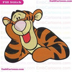 Tigger Half Winnie The Pooh Embroidery Design