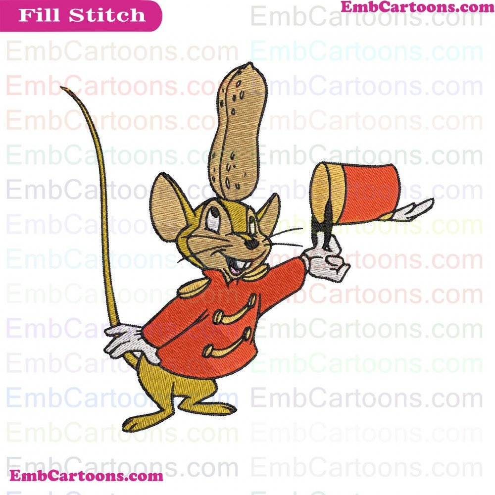 Timothy Q Applique Design, Timothy Q Embroidery Design, Q Mouse Applique Design, Q Mouse Embroidery Design, Mouse With Applique Design, Mouse With Embroidery Design, With A Applique Design, With A Embroidery Design, A Peanut Applique Design, A Peanut Embr
