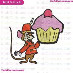 Timothy With Cacke Dumbo Embroidery Design