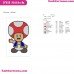 Toad Super Mario Bros Embroidery Design