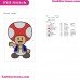 Toad Super Mario Bros Embroidery Design
