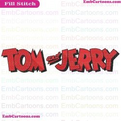 Tom And Jerry Logo Embroidery Design