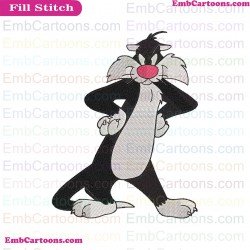 Tweety And Sylvester Embroidery Design 2