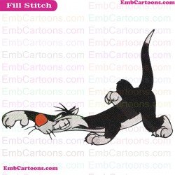 Tweety And Sylvester Embroidery Design 3