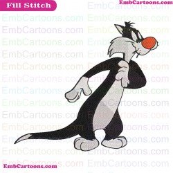 Tweety And Sylvester Embroidery Design 6