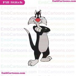 Tweety And Sylvester Embroidery Design 7
