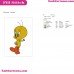 Tweety Leaning Embroidery Design