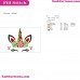 Unicorn Christmas Candy Embroidery Design
