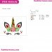 Unicorn Christmas Candy Embroidery Design