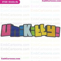 Unikitty Logo Embroidery Design