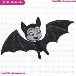 Vampirina Bat Flaying Embroidery Design