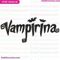 Vampirina Logo Embroidery Design