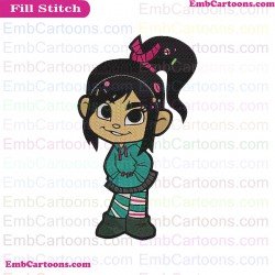 Vanellope Von Schweetz Princess 2 Wreck-It Ralph Embroidery Design