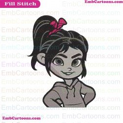 Vanellope Von Schweetz Princess 3 Wreck-It Ralph Embroidery Design
