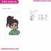 Vanellope Von Schweetz Princess 3 Wreck-It Ralph Embroidery Design