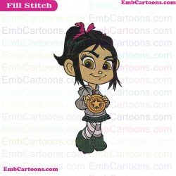 Vanellope Von Schweetz Princess Wreck-It Ralph Embroidery Design