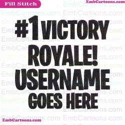 Victory Royale Username Goes Here Svg Fortnite Svg Cut File For Cricut For Silhouette Svg Embroidery Design