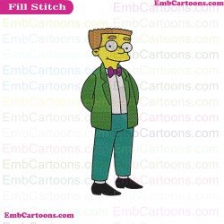Waylon Smithers The Simpsons Embroidery Design
