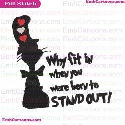 Why Fit In When You Were Born To Stand Out Dr Seuss The Cat In The Hat Embroidery Design 4