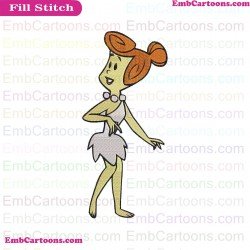 Wilma Flintstone The Flintstones Embroidery Design