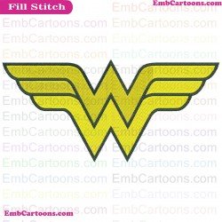 Wonder Woman Logo Embroidery Design