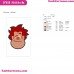 Wreckit Face Wreck-It Ralph Embroidery Design