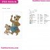 Yogi Bear And Boo-Boo School Book Embroidery Design