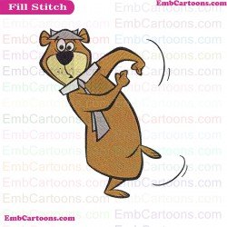 Yogi Bear Dancing Embroidery Design