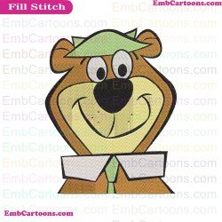 Yogi Bear Face Embroidery Design