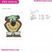 Yogi Bear Face Embroidery Design