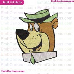 Yogi Bear Face Embroidery Design 2