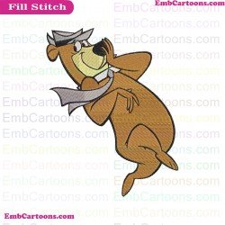 Yogi Bear Hiding Embroidery Design