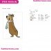 Yogi Bear Looking Embroidery Design